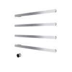 Hotbath &MORE Handdoekradiator - 80x76cm - vierkant - 4 stangen - horizontaal - met schakelaar - chroom SW1245769
