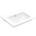 Villeroy & Boch venticello wastafel - zonder kraangat - 60x50cm - met overloop - White Alpine (glans wit) 1025154