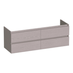 BRAUER Joy meuble sous-lavabo 140 4 tiroirs softclose - sans poignées - 2 découpes pour siphon - Timber Greige SW1201096