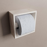 Mondiaz EASY Porte-papier toilette - CUBE 164 - 16x8.6x16cm - solid surface - Ostra SW1026189