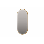 INK SP28 spiegel - 60x4x120cm ovaal in stalen kader incl dir LED - verwarming - color changing - dimbaar en schakelaar - geborsteld mat goud SW956101