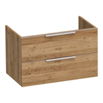 Saniclass EVO WastafelOnderkast - 80x46x50cm - 2 softclose lades - standaard greep - 1 sifonuitsparing - MFC - old castle SW372228