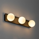 QAZQA Cederic Moderne wandlamp zwart 48 cm IP44 3 lichts SW1187222