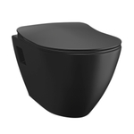 Creavit Design Hangend Toilet - 35.3x50.2cm - RVS Bidetsproeier - mat zwart SW1152749