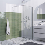 Brauer Season Douche à l'italienne - 90x200cm - verre clair avec cadre - Inox SW1039029