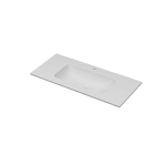 INK Aspekt lavabo - 100x45x1.5cm - 1 bassin - 1 trou de robinet - porcelaine blanc mat SW692953