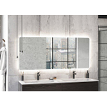 HR Badmeubelen Spectre 2.0 Miroir - 160x70cm - coins arrondis - éclairage LED indirect sans points - capteur tactile - gradation continue - température de couleur réglable - chauffage miroir SW1171073