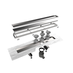 Easy Drain Multi TAF caniveau simple plaque 200cm avec grille design Zero inox 2301834