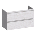 BRAUER Joy meuble sous-lavabo peu profond - 80x39x50cm - 2 tiroirs à fermeture douce - sans poignées - 1 découpe pour siphon - Forest Seashell SW1201237