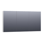 BRAUER Plain Spiegelkast - 140x70x15cm - 3 links- en rechtsdraaiende spiegeldeuren MDF - hoogglans wit SW392953