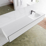 Mondiaz Lagom Meuble avec 2 tiroir 180x30x45cm vasque Cloud droite 1 trou de robinet Solid Surface Urban SW409203