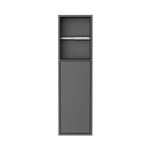Best Design porte-rouleau de WC 12x17x60cm encastré avec porte Gunmetal SW767408