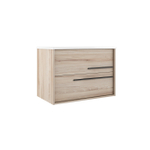 Saniclass Prime Essential Meuble sous lavabo - 100x55x46cm - 2 tiroirs - Poignée standard - MDF - hêtre SW892668