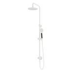 Hotbath Cobber M438 ensemble de douche de tête avec inverseur et flexible de douche 150cm avec douche de tête ronde 30cm douchette ronde blanc mat SW440792