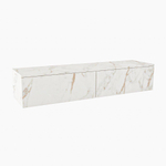 MONDIAZ ALAN MODULE Meuble sous-lavabo - 150x45x30cm - 2 tiroirs - push to open - Mélamine - Cararra mat SW645882