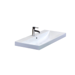 H&R Badmeubelen Just Wastafel - 101x46x7.5cm - 1 kraangat - keramiek wit SW457623