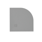 Zeza Grade Douchebak - 90x90cm - antislip - antibacterieel - mineraalmarmer - kwartrond - mat cemento (grijs) SW1152809