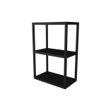 INK Ferro étagère 35x20x52cm - tablettes fixes - acier noir mat SW798193