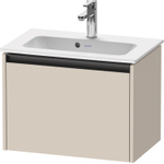 Duravit Ketho.2 Wastafelonderbouwkast - met 1 lade - 61x39x44cm - met greep antraciet - taupe supermat SW773139