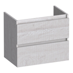 BRAUER Joy Wavy meuble sous-lavabo peu profond 60 2 tiroirs softclose - sans poignée - 1 découpe pour siphon - Forest Seashell SW1201421