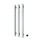 Hotbath &MORE Radiateur sèche-serviettes - 57x115cm - carré - 3 barres - vertical - avec interrupteur - chrome SW1245848