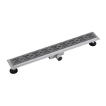 Fortifura Galeria douchegoot - 180cm - met rooster - met vloerflens - PVD - geborsteld gunmetal (antraciet) SW767445