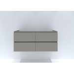 H&R Badmeubelen Infinity Wastafelonderkast - 120x44.8x55cm - 4 lades - greeploos - beige mat SW872956
