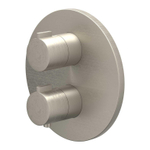 IVY Pact Partie encastrable - pour thermostat encastrable - 1 robinet d'arrêt - rosace ronde - Nickel brossé PVD SW1031007