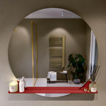 Mondiaz SPOT miroir – Ø 120 cm – avec tablette – Fire (rouge) SW1235530