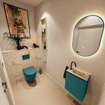 MONDIAZ TURE-DLUX Meuble toilette - 40cm - Smag - EDEN - vasque Frappe - position droite - 1 trou de robinet SW1102999