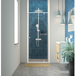 Sealskin Contour Porte pivotante pour niche 90x200 cm, verre de sécurité clair 6 mm Blanc mat SW696337