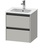Duravit Ketho.2 Wastafelonderkast - 51x42x54.9cm geschikt - voor 1 waskom - spaanplaat - betongrijs mat SW772653