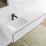 Mondiaz Lagom Meuble avec 2 tiroir 120x30x45cm vasque Cloud gauche 1 trou de robinet Solid Surface Urban SW409218