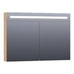 BRAUER Promise Deluxe spiegelkast - 100x70x15cm - met directe verlichting - 2 dubbelzijdige spiegeldeuren - Forest Tan SW371657