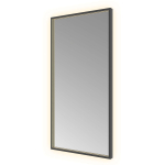 Hotbath &MORE Miroir éclairage LED direct et indirect color changing chauffage de miroir avec télécommande Noir brossé PVD SW1246057