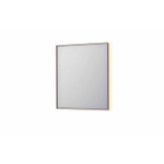 INK SP32 spiegel - 70x4x80cm rechthoek in stalen kader incl indir LED - verwarming - color changing - dimbaar en schakelaar - geborsteld koper SW955930