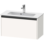 Duravit Ketho.2 Wastafelonderbouwkast - met 1 lade - 68x39x44cm - met greep antraciet - wit supermat SW771830