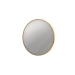 Ink spiegels miroir sp17 rond dans un cadre en acier, y compris le chauffage à led indir. couleur changeante. dimmable et interrupteur 100x100cm or mat SW692943