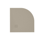 ZEZA Grade douchevloer - 80x80cm - antislip - antibacterieel - mineraalmarmer - kwartrond - mat cream (taupe) SW1152802