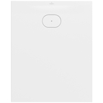 Villeroy & Boch Ecora douchebak - 100x80x3.5cm - afvoer korte zijde - stone white (wit) SW1559009