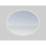 Saniclass Oval spiegel – ovaal – 80x60 cm – indirecte LED rondom – spiegelverwarming – Zilver SW494060
