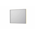 INK SP32 miroir - 100x4x80cm rectangulaire dans un cadre en acier incl LED indirecte - chauffage - changement de couleur - dimmable et interrupteur - inox brossé SW955859