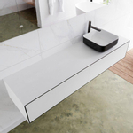 Mondiaz Lagom Meuble salle de bains 170x30.9x45cm Solid Surface Urban 2 tiroirs avec lavabo BINX vasque à poser Droite 1 trou de robinet SW409379