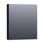 BRAUER Impress Deluxe armoire de toilette – 59 x 70 x 15 cm – Éclairage LED – ouverture à gauche – Noir mat SW371796