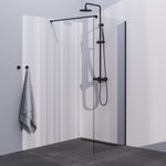BRAUER Season Inloopdouche - helder glas - 80x200cm - mat zwart SW1038979