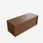 Saniclass Holz Frame Badkamermeubelset - 120x45x42cm - houten topblad - zonder kraangat - 1 lade - mat walnut pure (hout) SW1436758