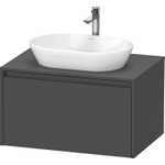 Duravit Ketho.2 Wastafelonderbouwkast - inclusief consoleplaat - met 1 lade - 80x55x45.9cm - met handgreep antraciet - grafiet mat SW772977