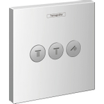 Hansgrohe ShowerSelect Ensemble de finition pour robinet d'arrêt encastré avec 3 fonctions d'arrêt chrome 0452222