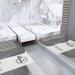 Easy Drain Compact 30 Modulo Stone caniveau de douche set bonde 30mm 90cm profondeur d'encastrement 70mm avec sortie latérale SW86855