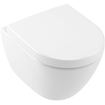 Villeroy & Boch subway 2.0 pack WC suspendu à chasse profonde compact sans bride DirectFlush 35,5x48cm avec abattant de WC blanc SW762027